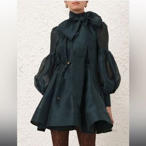 Zimmermann
Pavillion mini dressZimmermann Blue Dress with Bow Detail